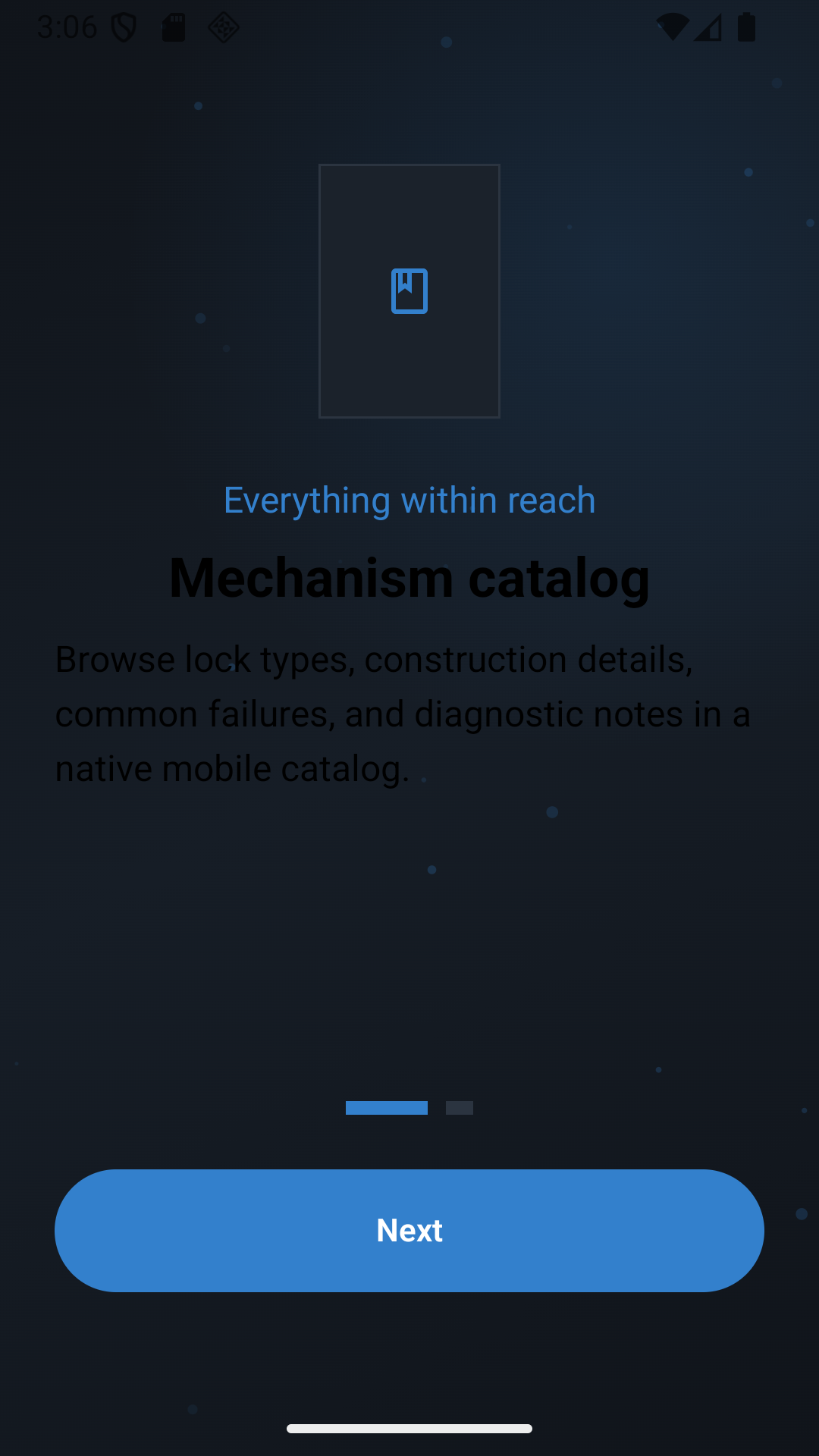 Onboarding screen